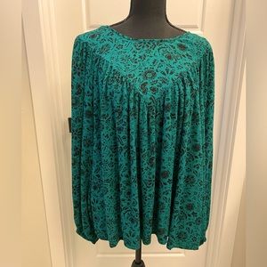 Knox Rose Ladies XL Top Green and Black